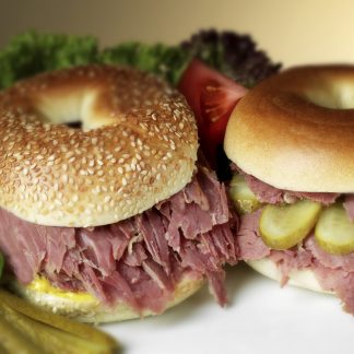 Filled Bagels - Salt Beef bagel ( cold , no pickles and mustard)