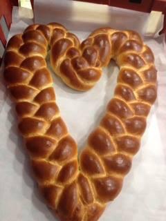 Plaited Heart Shaped Challah
