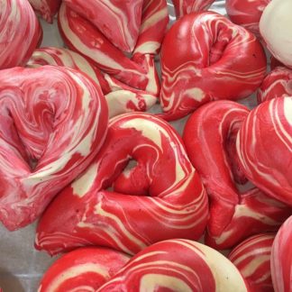 "Red" Heart shaped bagels ( 2pack)