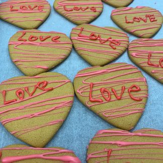 Heart shaped ginger bread biscuits